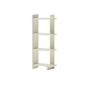 LIVARA Vertical Storage Shelf Solid Wood Multi Layer Display Rack for Living Room Study & Corner Spaces - White