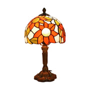 LIVARA Sunflower Stained Glass Table Lamp Handmade Tiffany Style E27 Bedside Light Vintage Decor for Living Room Bedroom Study