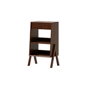 LIVARA Freestanding Bookshelf Solid Wood Multi Layer Storage Cabinet for Living Room Bedroom & Study - Walnut