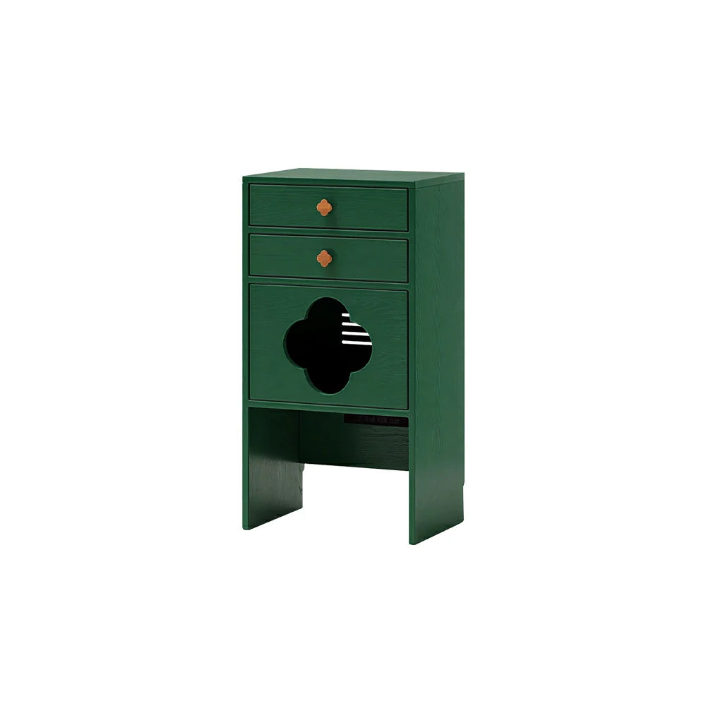 LIVARA Cat Storage Cabinet Built in Cat Rest Area with Drawers for Small Homes & Pet Friendly Spaces - Green