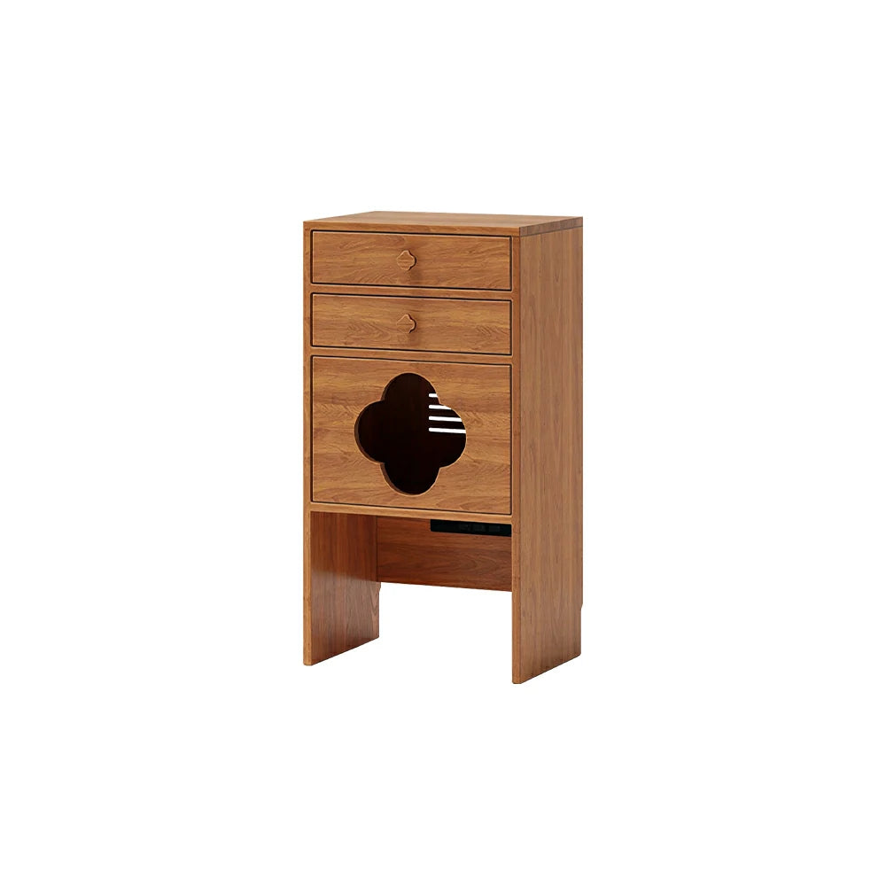 LIVARA Cat Storage Cabinet Built in Cat Rest Area with Drawers for Small Homes & Pet Friendly Spaces - Cherry