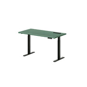 LIVARA Electric Standing Desk 140/160cm Solid Wood Height Adjustable Gaming & Office Table for Study Bedroom & Workspace - Green