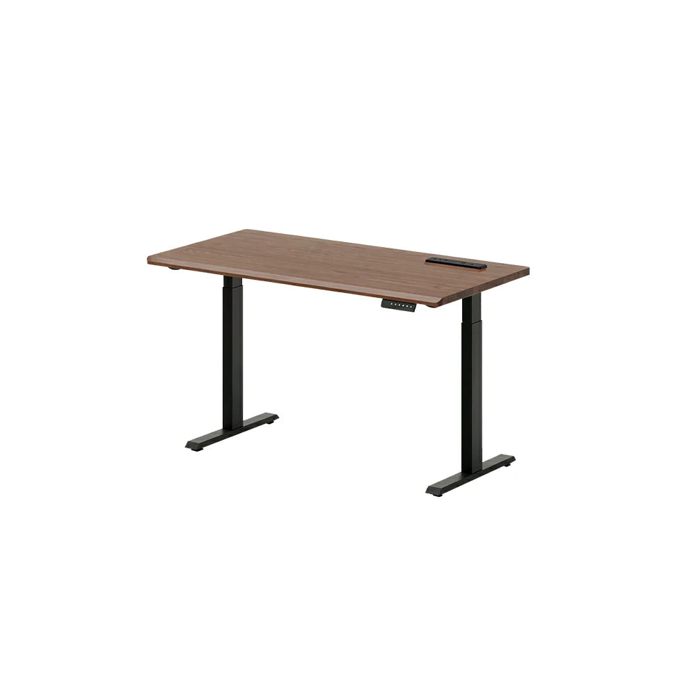 LIVARA Electric Standing Desk 140/160cm Solid Wood Height Adjustable Gaming & Office Table for Study Bedroom & Workspace - Walnut