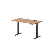 LIVARA Electric Standing Desk 140/160cm Solid Wood Height Adjustable Gaming & Office Table for Study Bedroom & Workspace - Cherry