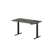 LIVARA Electric Standing Desk 140/160cm Solid Wood Height Adjustable Gaming & Office Table for Study Bedroom & Workspace - Black