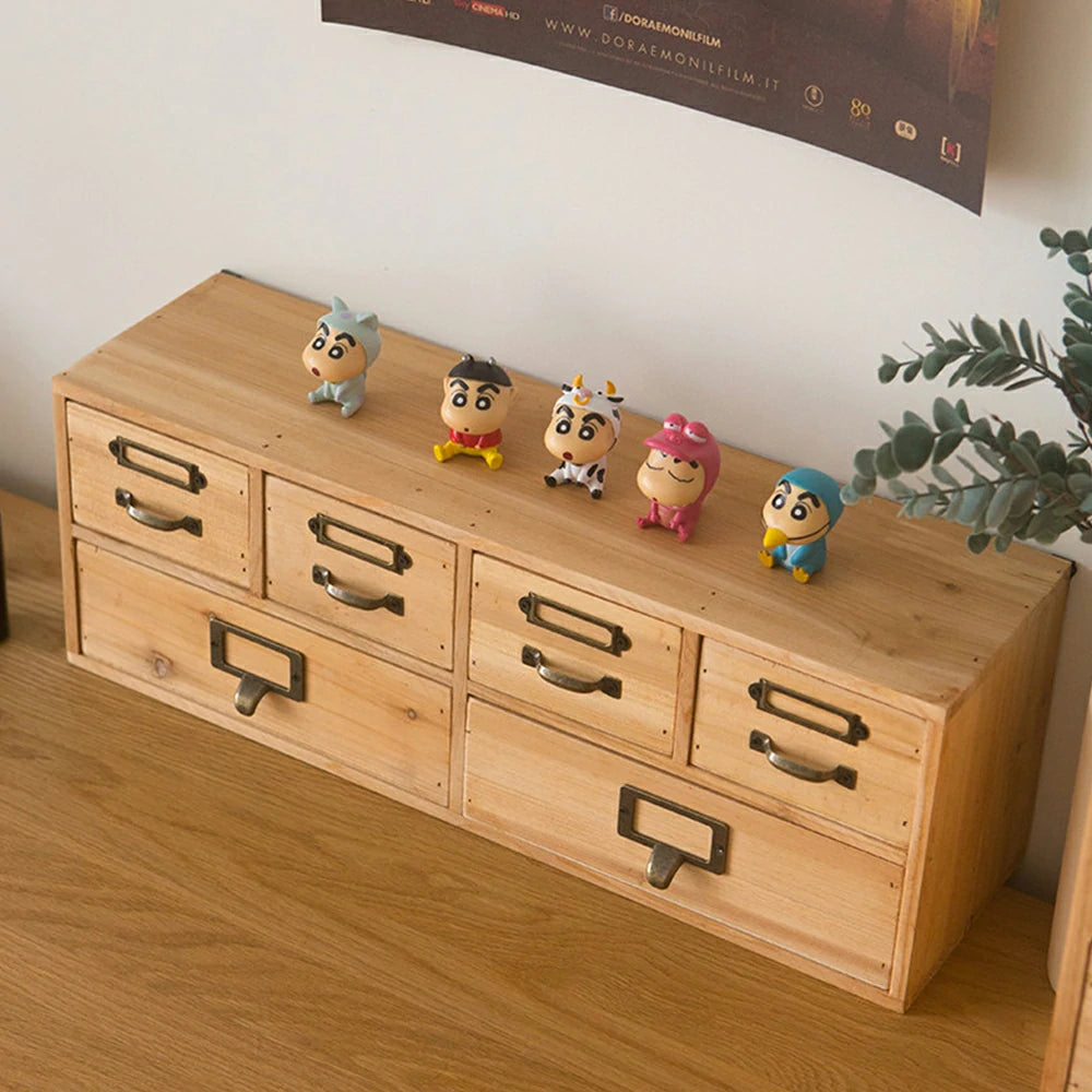 LIVARA Solid Wood Jewelry Storage Box Organizer for Bedroom Vanity Desktop - Natural Wood