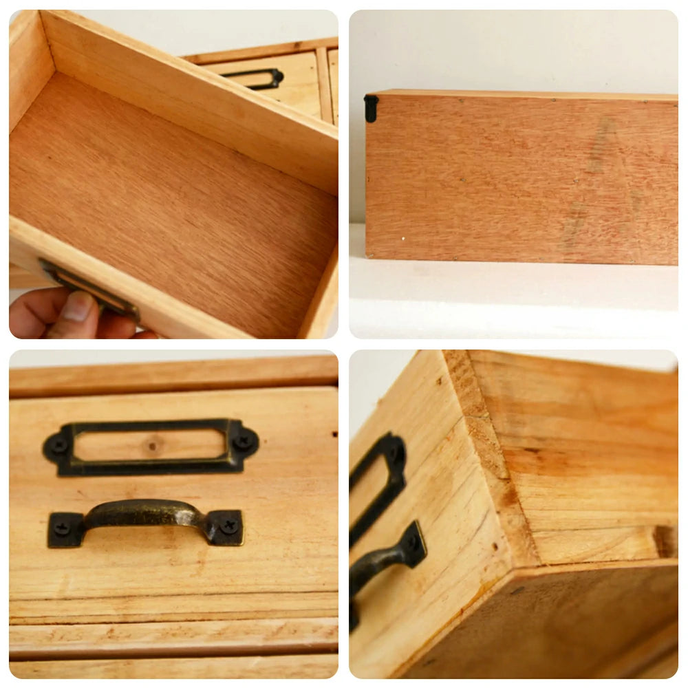 LIVARA Solid Wood Jewelry Storage Box Organizer for Bedroom Vanity Desktop - Natural Wood