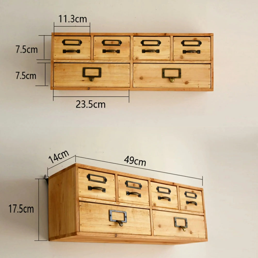 LIVARA Solid Wood Jewelry Storage Box Organizer for Bedroom Vanity Desktop - Natural Wood