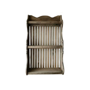 LIVARA Solid Wood Kitchen Shelf Organizer for Countertop Storage Display - Vintage Wood
