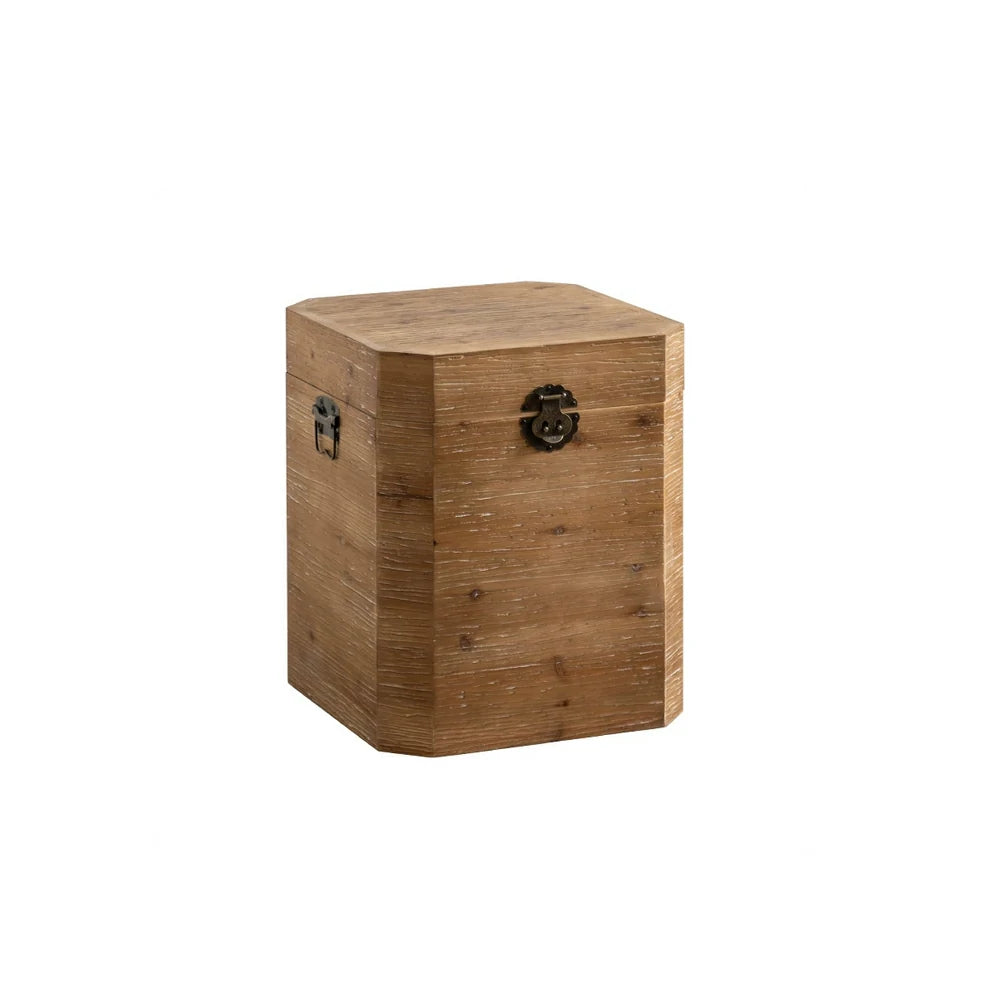 LIVARA 125cm Coffee Table with Storage - Solid Wood Living Room Centre Table - Natural Wood
