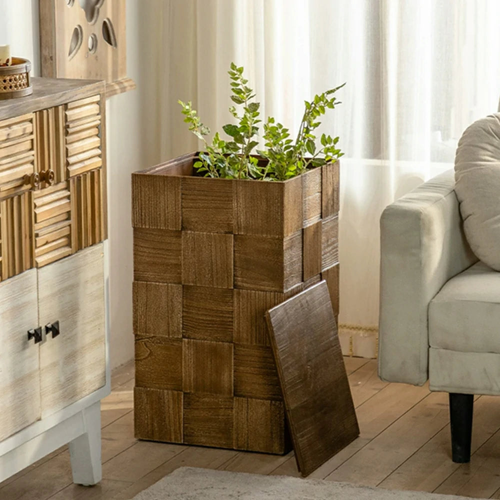 LIVARA  Storage Cabinet - Solid Wood Organizer for Living Room Bedroom - Vintage Wood