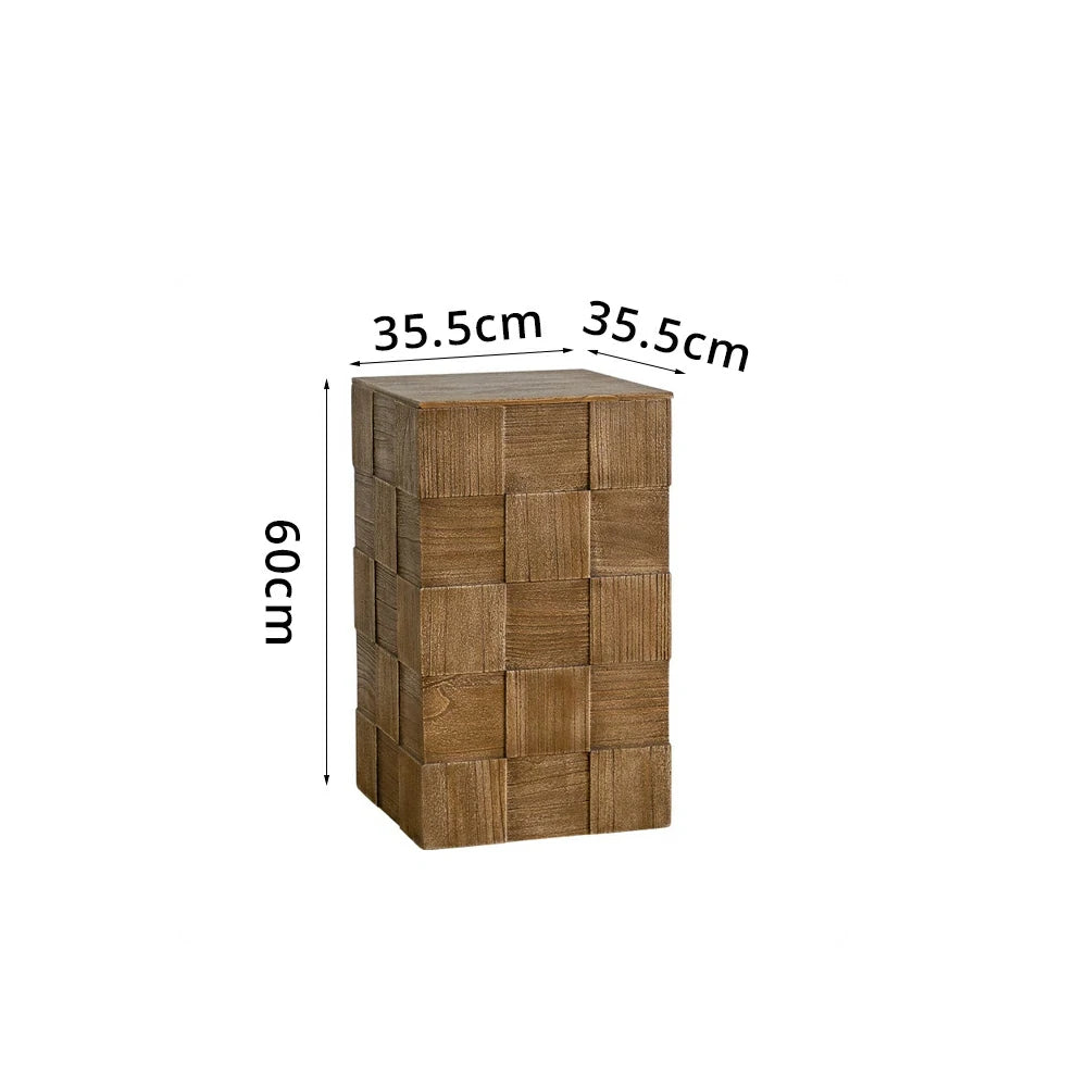 LIVARA  Storage Cabinet - Solid Wood Organizer for Living Room Bedroom - Vintage Wood