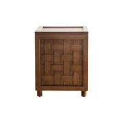 LIVARA  Sofa Side Table - Solid Wood Accent Table for Living Room - Vintage Wood