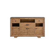 LIVARA Vintage Distressed Solid Wood Sideboard - Dining Room Storage Cabinet - Vintage Wood