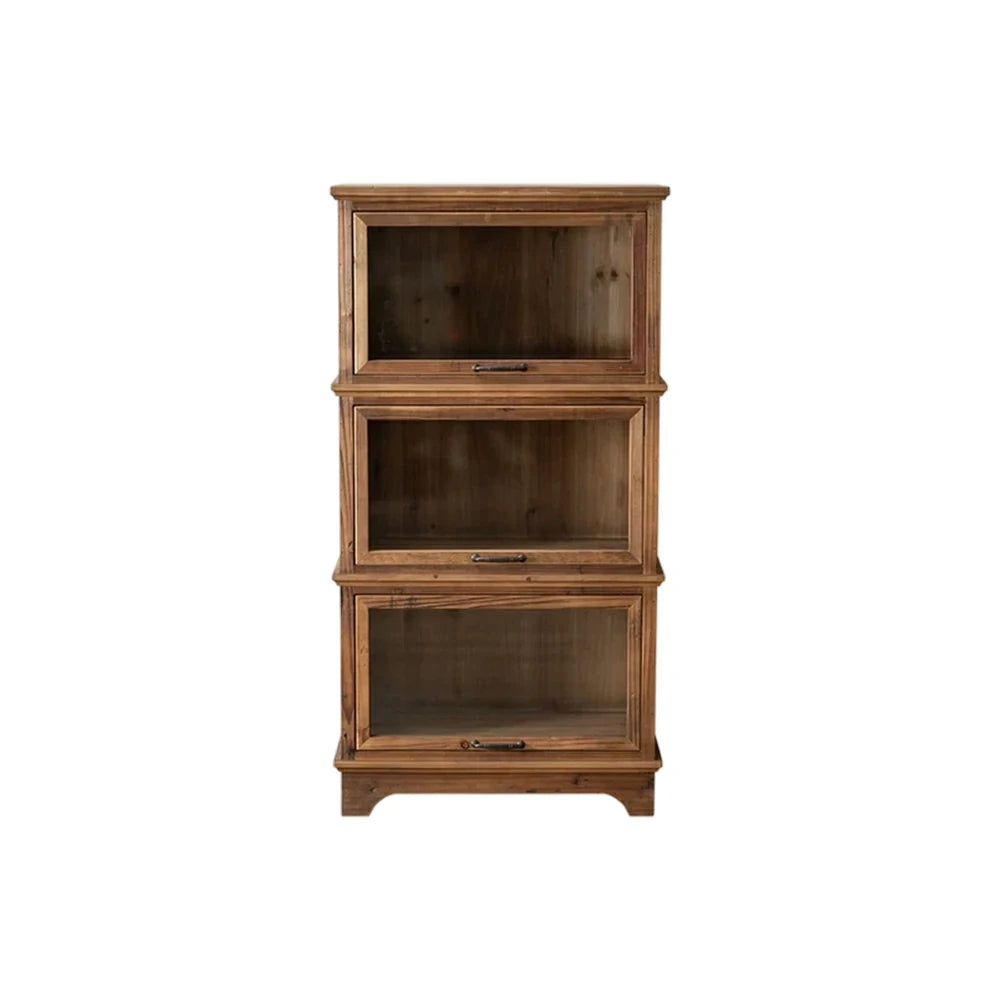 LIVARA Vintage Distressed Solid Wood Sideboard - Dining Room Storage Cabinet - Vintage Wood