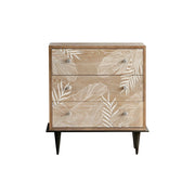 LIVARA Vintage Carved Solid Wood Chest of Drawers - Bedroom Storage Cabinet - Vintage Wood