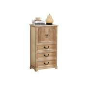 LIVARA Solid Wood Storage Cabinet with Drawers and Door for Bedroom Living Room Bedside - Wood