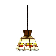 LIVARA Rainbow Floral Pattern Pendant Light Minimalist Hanging Lamp Floral Shade E27 Ceiling Light for Bedroom Bedside Dining Area