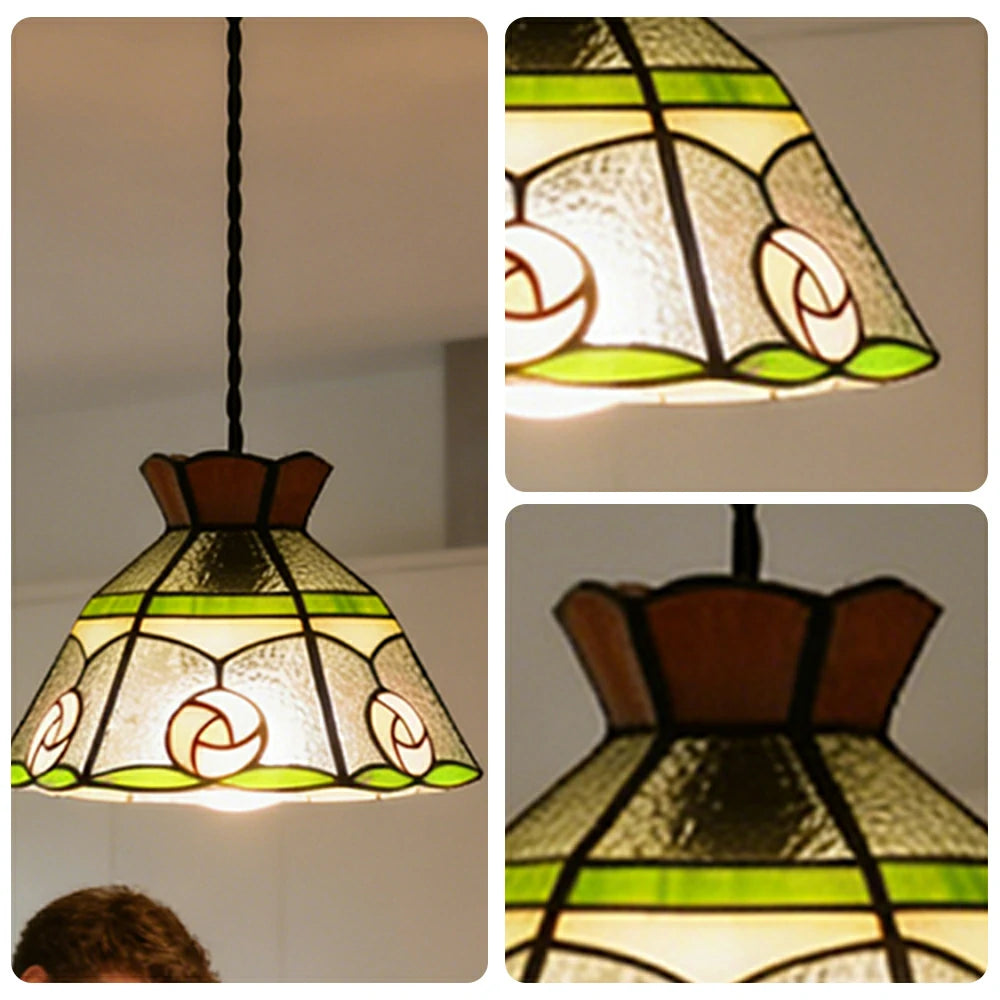 LIVARA Pink Crown Rose Pattern Pendant Light Minimalist Hanging Lamp Floral Shade E27 Ceiling Light for Bedroom Bedside Dining Area
