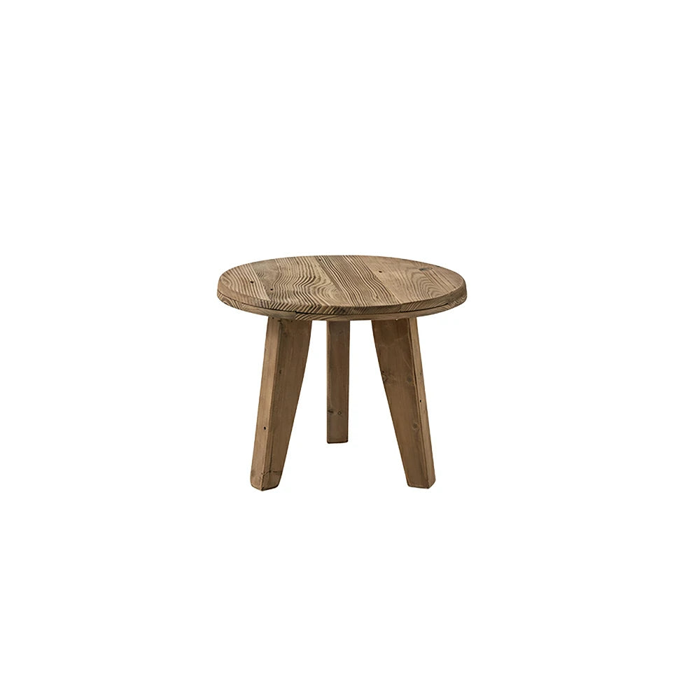 LIVARA Round Pine Wood Coffee Table Natural Wood Grain Smooth Edges for Living Room Sofa Side