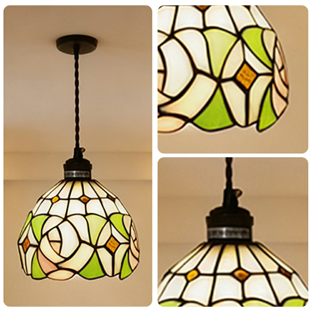 LIVARA Pink Rose Pattern Pendant Light Minimalist Hanging Lamp Floral Shade E27 Ceiling Light for Bedroom Bedside Dining Area