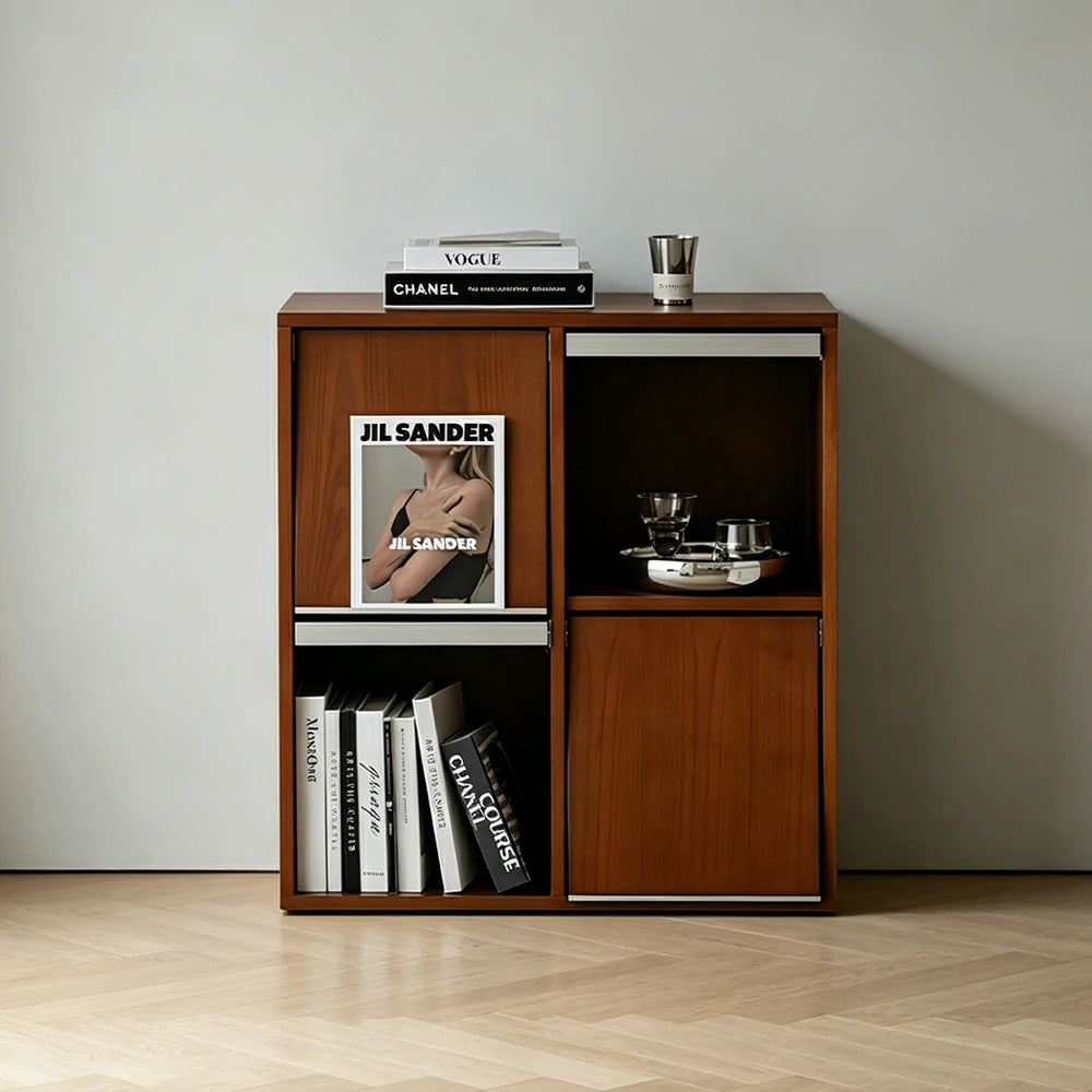 LIVARA Wooden Storage Side Cabinet Multi Compartment Wide Top 4 Door for Living Room Dining Room Study