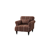 LIVARA Boucle Lounge Chair with Solid Wood Legs for Living Room Bedroom - Red