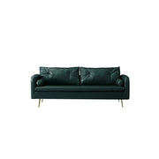LIVARA PU Leather Sofa - Retro Living Room Lounge Couch - Green