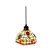 LIVARA Plum Blossom Pattern Pendant Light Minimalist Hanging Lamp Floral Shade E27 Ceiling Light for Bedroom Bedside Dining Area