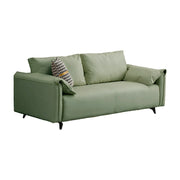 LIVARA Cat-Scratch Leather Sofa - Modern Living Room Lounge Couch - Cyan