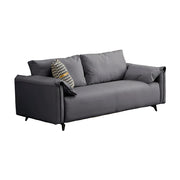 LIVARA Cat-Scratch Leather Sofa - Modern Living Room Lounge Couch - Grey