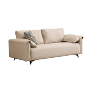 LIVARA Tech Fabric Sofa - Modern Living Room Lounge Couch - Beige White