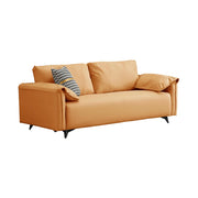 LIVARA Tech Fabric Sofa - Modern Living Room Lounge Couch - Orange