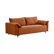 LIVARA Corduroy Sofa - Retro Living Room Lounge Couch - Brown