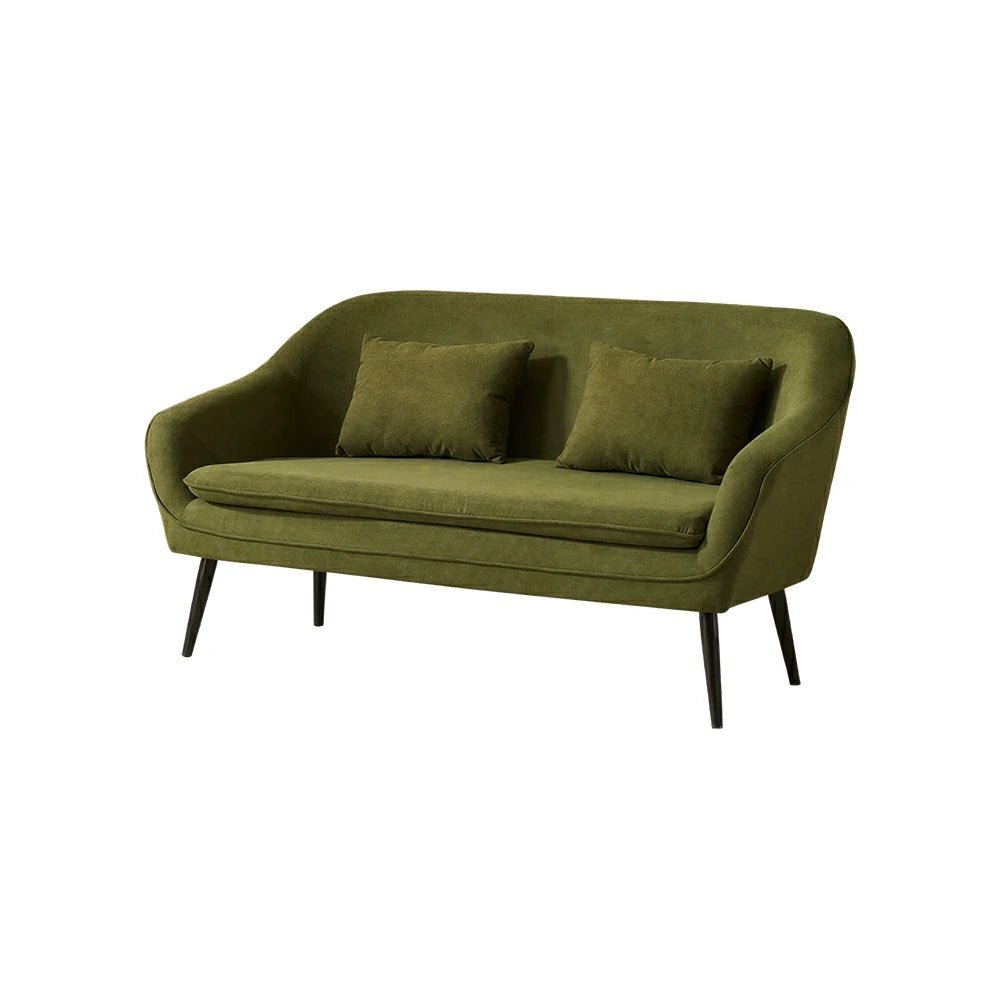 LIVARA Corduroy Sofa - Modern Living Room Lounge Couch - Dark Green