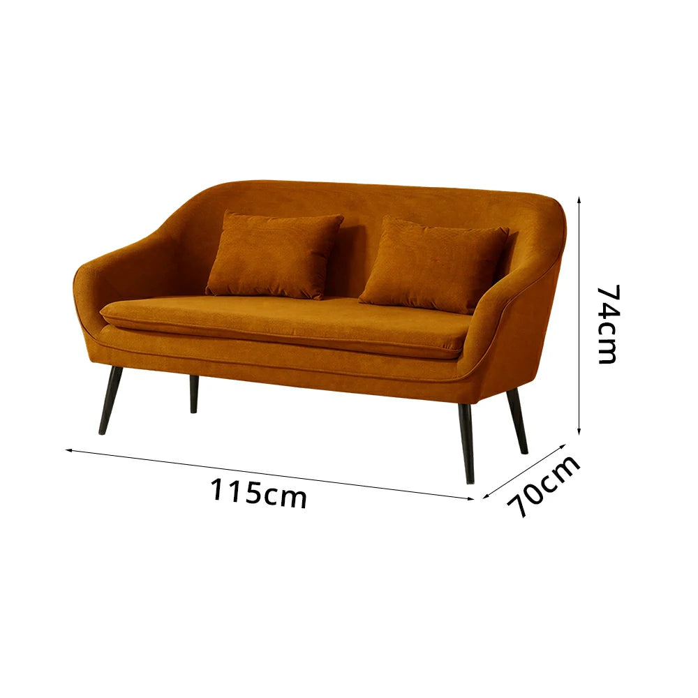 LIVARA Corduroy Sofa - Modern Living Room Lounge Couch - Brown