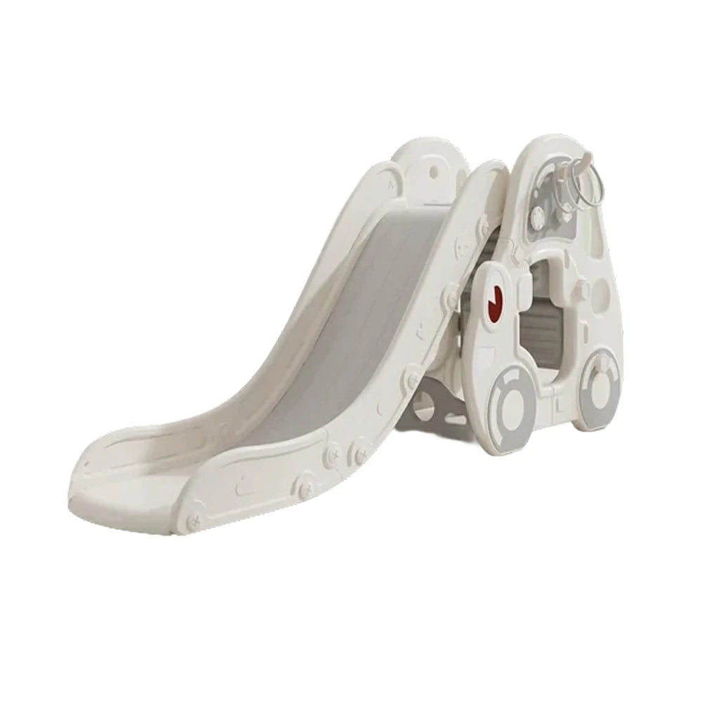 LIVARA Kids Slide Wider Sliding Surface Triangular Support Structure Foldable Design Interactive Play - Grey