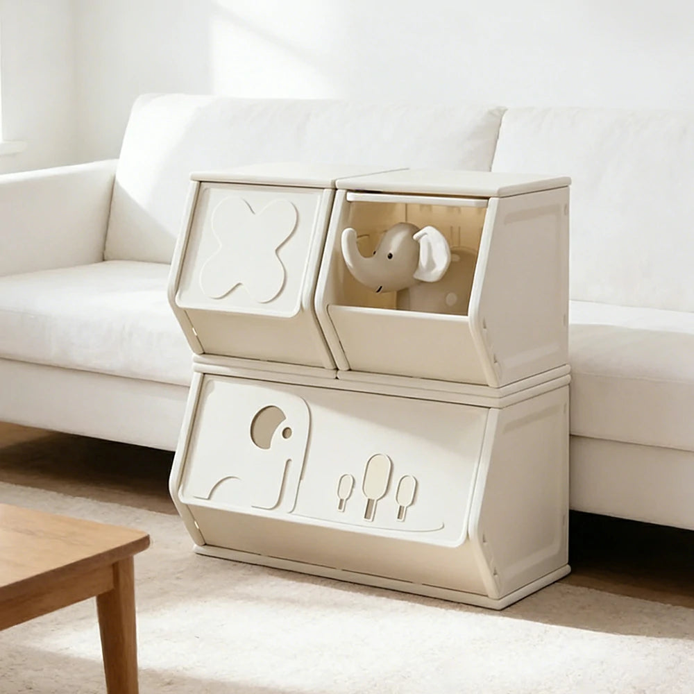 LIVARA Storage Cabinet Smooth Sliding Design Slot-Fit Structure Seamless Build Multi-Space Organisation