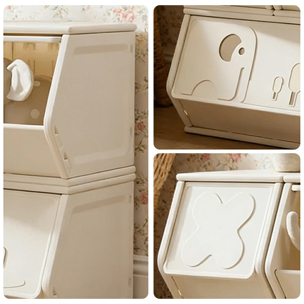 LIVARA Storage Cabinet Smooth Sliding Design Slot-Fit Structure Seamless Build Multi-Space Organisation