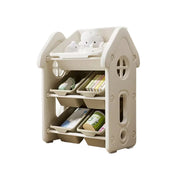 LIVARA Storage Organiser Multi-Tier Design Strong Load-Bearing Structure Anti-Drop Stable Freestanding Storage - Khaki