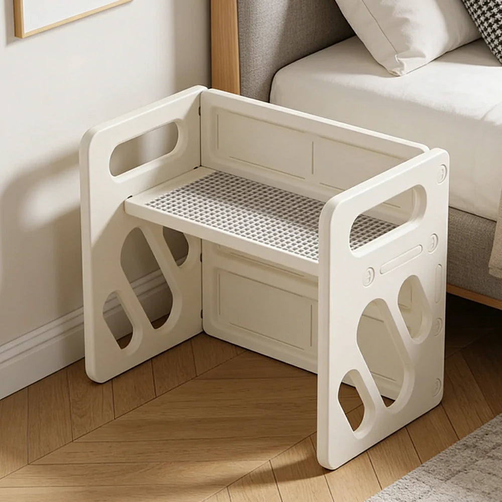 LIVARA Kids Activity Table Multi-Purpose Learning & Play Design Stable Structure Stackable Space-Saving Storage - White