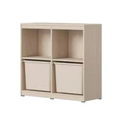 LIVARA 2-Tier Kids Storage Bookshelf - Honey Yellow Storage Bins with Open Shelving, Space-Saving Organiser for Playroom & Bedroom - Honey Yellow
