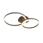 LIVARA Modern Double-Ring LED Ceiling Light 30/40/50cm Natural Light, Aluminum Frame & Acrylic Shade Flush Mount Lamp