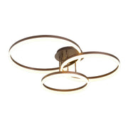 LIVARA Modern Triple-Ring LED Ceiling 40/50cm Natural Light, Aluminum Frame & Acrylic Shade Flush Mount Lamp
