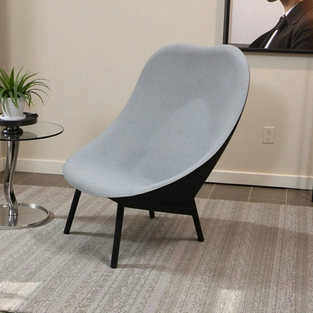 LIVARA Accent Armchair - Ergonomic Contoured Design - Reinforced Solid Wood Frame - Premium Fabric Upholstery for Modern Living Spaces - Grey