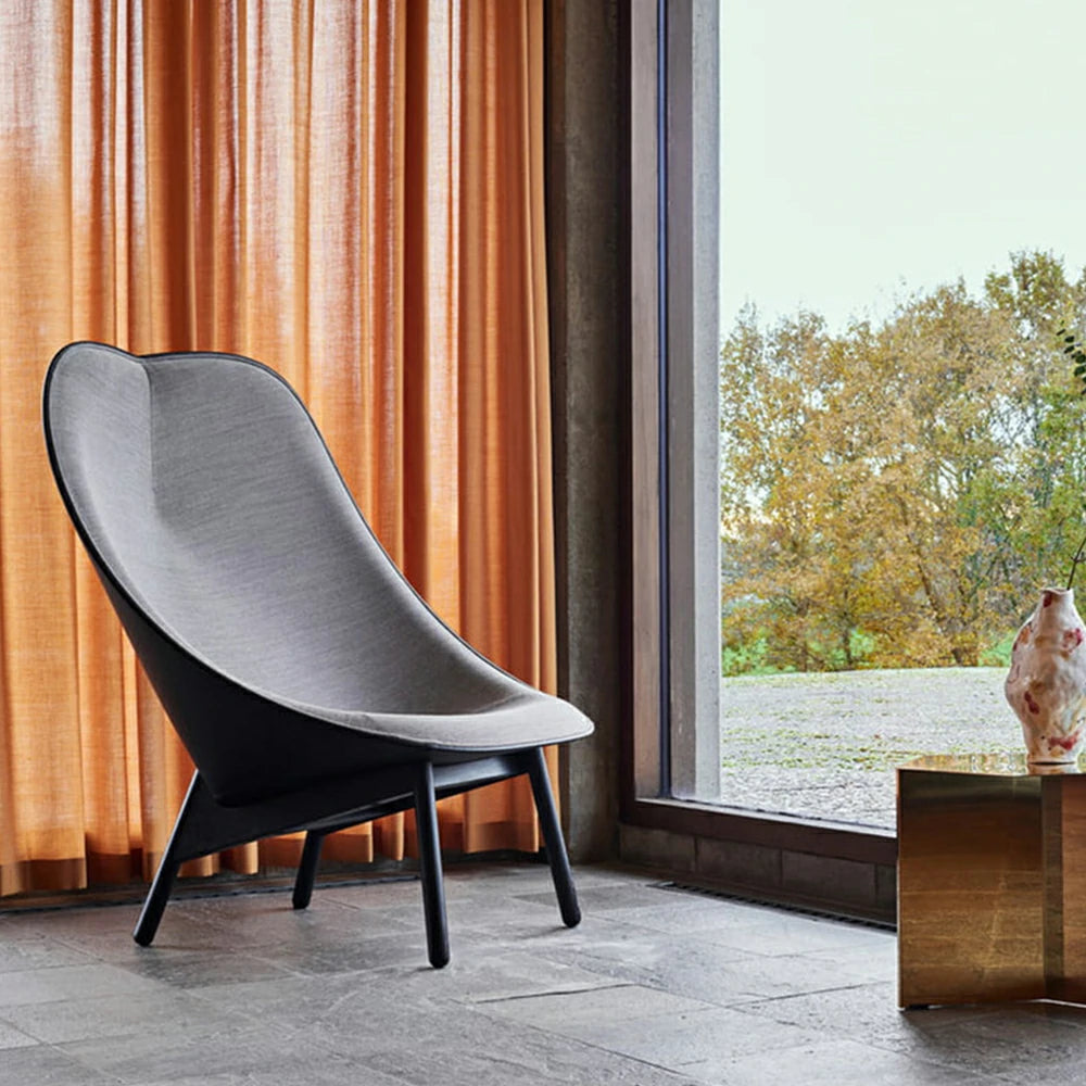 LIVARA Accent Armchair - Ergonomic Contoured Design - Reinforced Solid Wood Frame - Premium Fabric Upholstery for Modern Living Spaces - Grey