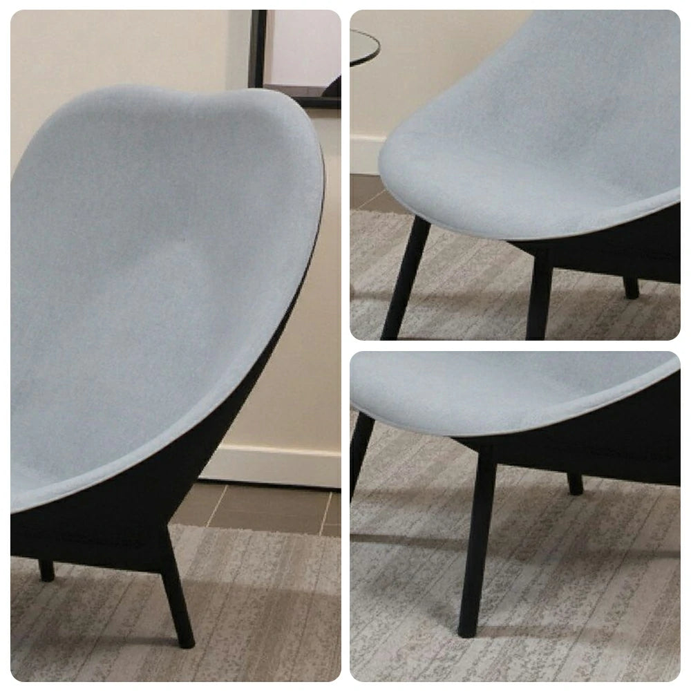 LIVARA Accent Armchair - Ergonomic Contoured Design - Reinforced Solid Wood Frame - Premium Fabric Upholstery for Modern Living Spaces - Grey