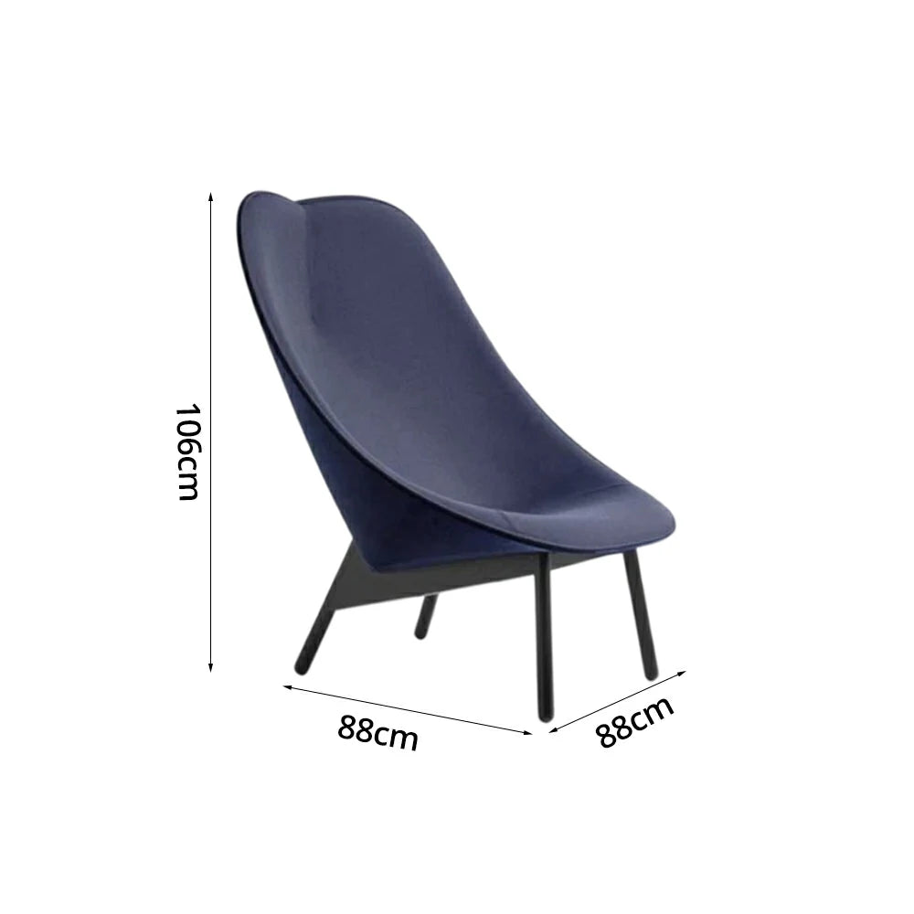 LIVARA Accent Armchair - Ergonomic Contoured Design - Reinforced Solid Wood Frame - Premium Fabric Upholstery for Modern Living Spaces - Purple