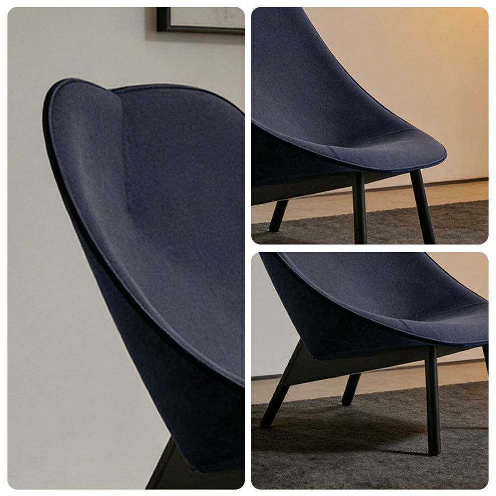 LIVARA Accent Armchair - Ergonomic Contoured Design - Reinforced Solid Wood Frame - Premium Fabric Upholstery for Modern Living Spaces - Purple
