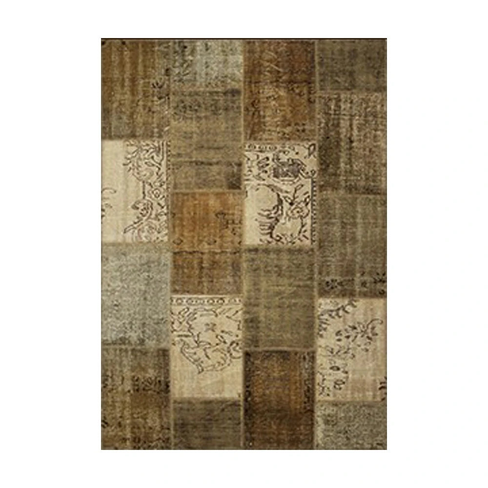 LIVARA 160/200cm Elegant Vintage Loop-Pile Rug - Waterproof, Stain-Resistant, Anti-Static, Soft & Durable, Easy-Clean Design - Brown